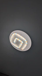 Керована світлодіодна люстра ESLLSE MOON 50W R 380×65мм Біла для кухні, спальні, передпокою