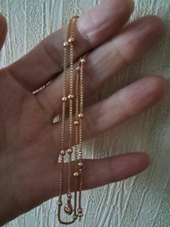 Цепь Xuping Jewelry веницианка с шариками 50 см 3 мм золотистая