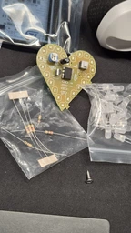 Комплект DIY у формі серця Валентина світлодіодів блакитні для навчальної лабораторії 4-6 v