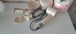 Фен для волосся професійний Super Hair Dryer 5в1 з тримачем білий + сірий фото від покупців 18