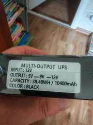 Mini Ups безперебійник для wi fi роутера 10400 mah юпс повербанк з автоперемиканням Model 103A міні упс джерело безперебійного живлення мережевого обладнання інтернет вай фай без світла powerbank ібп підвищуючий dc 9v та 12v білий фото від покупців 1