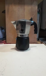 Гейзерная кофеварка Bialetti Brikka на 2 чашки 100 мл Серебристо-черная (8006363040556)
