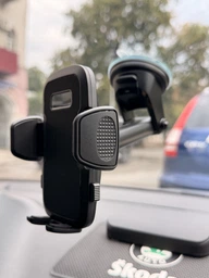 Держатель для телефона в автомобиль машину подставка на присоске автодержатель для смартфона держатель крепления холдер для телефона айфона на торпеду лобовое стекло универсальный OnePro Черный 74045 фото от покупателей 4