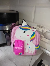 Дитячий рюкзак Hommex Small Unicorn Pink - рожева тканина / малюнок білий єдиноріг