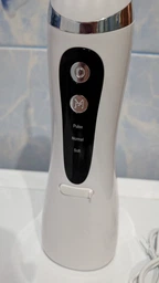 Ирригатор для полости рта 200 мл портативный аккумуляторный с 4 насадками Oral Irrigator, беспроводной с 3 режимами работы для ухода за зубами, деснами и брекетами Синий, AND-1-37-Blue фото от покупателей 4