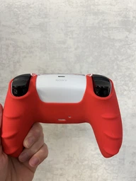 Качественный защитный силиконовый чехол Spider-Man Red для геймпада Sony DualSense PS5 + накладки на стики [466129679]