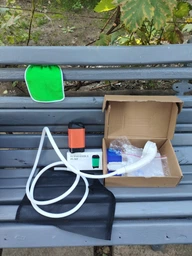 Душ портативний туристичний акумуляторний 6000 mAh з насосом похідний польовий переносний для кемпінгу, походів фото від покупців 3