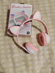 Беспроводные наушники с кошачьими ушками CAT EAR Bluetooth 5.0 + EDR детские наушники, игровые с блютуз гарнитурой и LED подсветкой, черные VIV-23M фото от покупателей 13