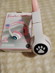 Беспроводные наушники с кошачьими ушками CAT EAR Bluetooth 5.0 + EDR детские наушники, игровые с блютуз гарнитурой и LED подсветкой, черные VIV-23M фото от покупателей 12