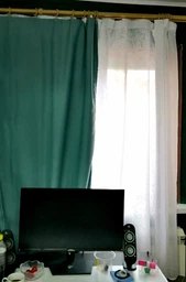 Кухонные шторки VR-Textil № 060к "Дуэт" с подвязками мятный с белым 330х170 см (50-954) фото от покупателей 1