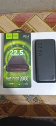 Повербанк Hoco J101A Astute + кабель micro-usb (20000 mAh, 22,5 Вт, QC 3.0, PD, x2 USB Type-A, USB Type-C, micro USB, 3A, зі швидкою зарядкою) - Чорний