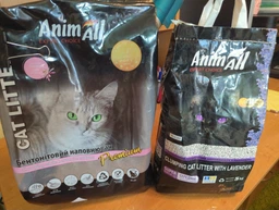 Бентонітовий наповнювач AnimAll Premium Lavender з ароматом лаванди, котячого туалету, 5 л