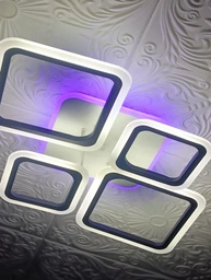 Люстра світлодіодна 517 Light 3color з пультом 96 Вт Чорний (02042)