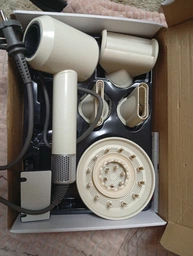 Фен для волосся професійний Super Hair Dryer 5в1 з тримачем білий + сірий фото від покупців 12
