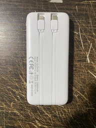 Повербанк умб 20000 mAh с быстрой зарядкой qc и встроенными кабелями type c lightning Andowl power bank Q-CD219X1 павербанк для телефона планшета айпада устройств powerbank внешний портативный аккумулятор повербанки большой емкости белый