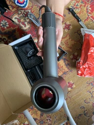 Фен для волосся Super Hair Dryer 1600 Вт + насадка концентратор, синій / золото фото від покупців 2
