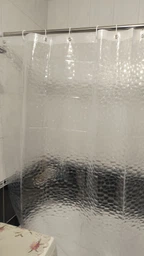 Штора для ванной комнаты прозрачная блестящая EVA с 3D эффектом шторка для душа 180×200 см + кольца (12 шт) для шторки для ванной в подарок фото от покупателей 5