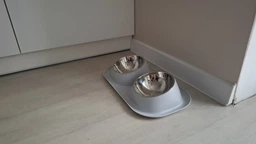 Миска стальная 2 шт для собак/ кота на пластиковой наклонной подставке Double Bowl GWL-28 серая (GS-149126)