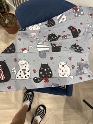 Комплект постільної білизни Moon&Star Бязь Gold Люкс «Feline Fun» Полуторний Євро 160х220 наволочки 4х50х70 (MS-820006323)
