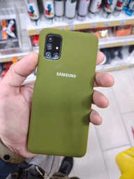 Чохол Silicone case для Samsung Premium M51 Khaki (25) зелений