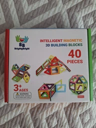 Дитячий Магнітний Конструктор Brighty Bright 40 деталей Magnetic Blocks (X002BBEHQF)