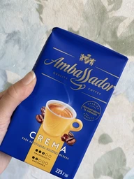 Кава натуральна смажена мелена Crema Ambassador 225 г (8720254649689)