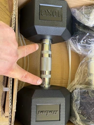 Гантели чугунные Rebel Active обрезиненные HEX 2x10 кг RBA-2325-10 (5901890111881) фото от покупателей 3