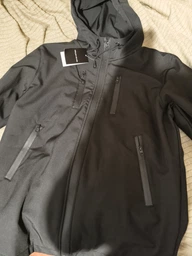 Куртка чоловіча Intruder Reef Softshell на мікрофлісі з шевроном демісезонна з 10 кишенями та капюшоном хакі/3XL