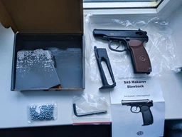 Пистолет пневматический SAS Makarov Blowback BB кал. 4.5 мм. Корпус - металл фото от покупателей 2