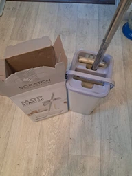 Швабра лентяйка с ведром Cleaning Mop со складной ручкой и системой отжима Бежевый 6363MOP-A ( ) TIN66