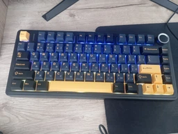 Клавіатура бездротова AULA F75 Leobog Greywood V3 Hot-Swap PBT 2.4G Wireless/BT/USB Blue (6948391208633)