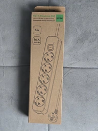 Мережевий фільтр-подовжувач RZTK MaxLine 545 16A 4.5 м 5 розеток White