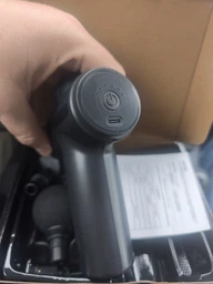 Перкусійний масажер для тіла пістолет для лиця бустер 1500mAh вібромасажер для спини рук ніг від целюліту ручний 6 режимів 8 насадок чорний (0278-0001) фото від покупців 4