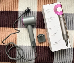 Фен Super Hair Dryer макарон 1 насадка: швидке сушіння + кейс фото від покупців 10