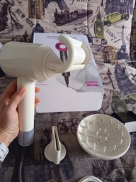 Фен Super Hair Dryer макарон 1 насадка: швидке сушіння + кейс фото від покупців 6