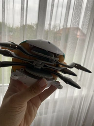 Краб танцующий интерактивная игрушка А1 обходящий препятствия музыкальный бегающий крабик Smart Crab G2 на аккумуляторе голубой фото от покупателей 1