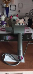 Фен для волосся Leafless Hair Dryer потужний фен 1 насадка сушіння волосся 1600 Вт Ceramic beige pink фото від покупців 6