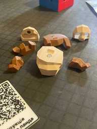 Магнитный 3D-конструктор Маленькая панда тёмно-коричневый + светло-коричневый фото от покупателей 2