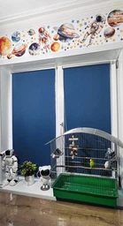 Рулонна штора термо 304 блекаут DecoSharm 61x170 см Синій