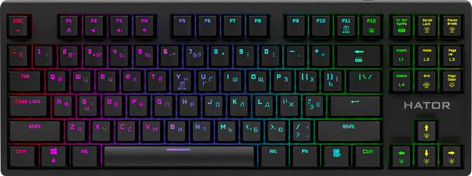 Клавіатура дротова Hator Rockfall EVO TKL Optical Kailh USB (HTK-630)