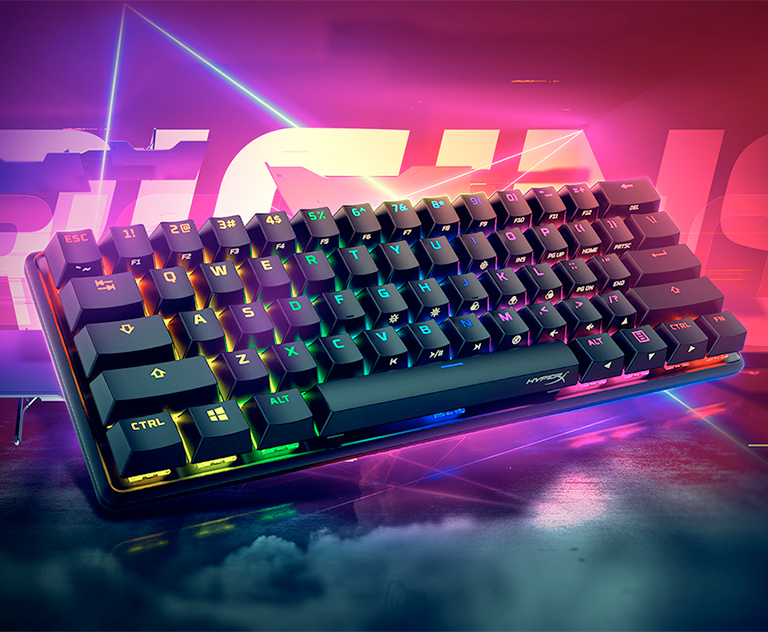 Клавиатура проводная HyperX Alloy Origins 60 HX Red USB Pink