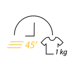 Программа стирки и сушки за 45 мин.