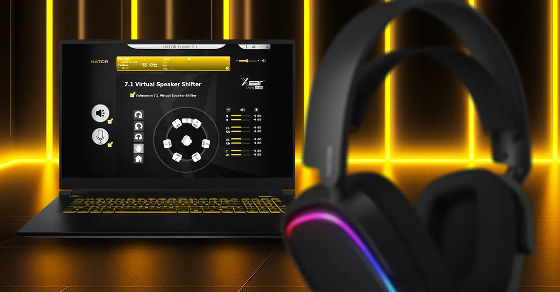 Наушники Hator Phoenix 7.1 RGB (HTA-842) + Мышь Hator Stellar PRO (HTM ...