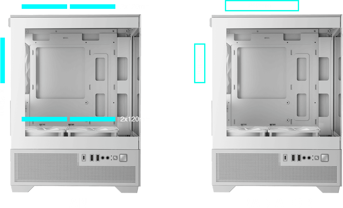 Корпус для ПК, GAMDIAS AURA GC9M ELITE WH ARGB PC Case