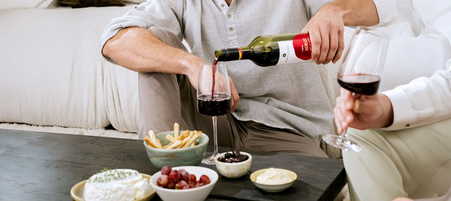 Вино безалкогольное Vintense Merlot красное 0.75 л 0