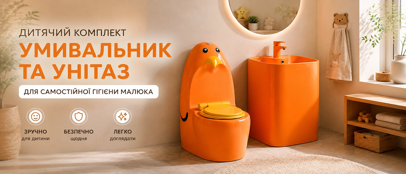 Детский комплект сантехники Asans Orange