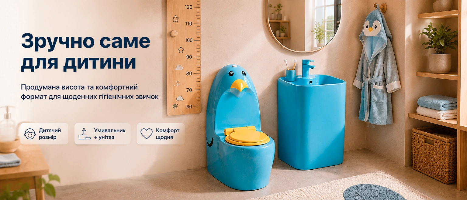 Детский комплект сантехники Asans Blue