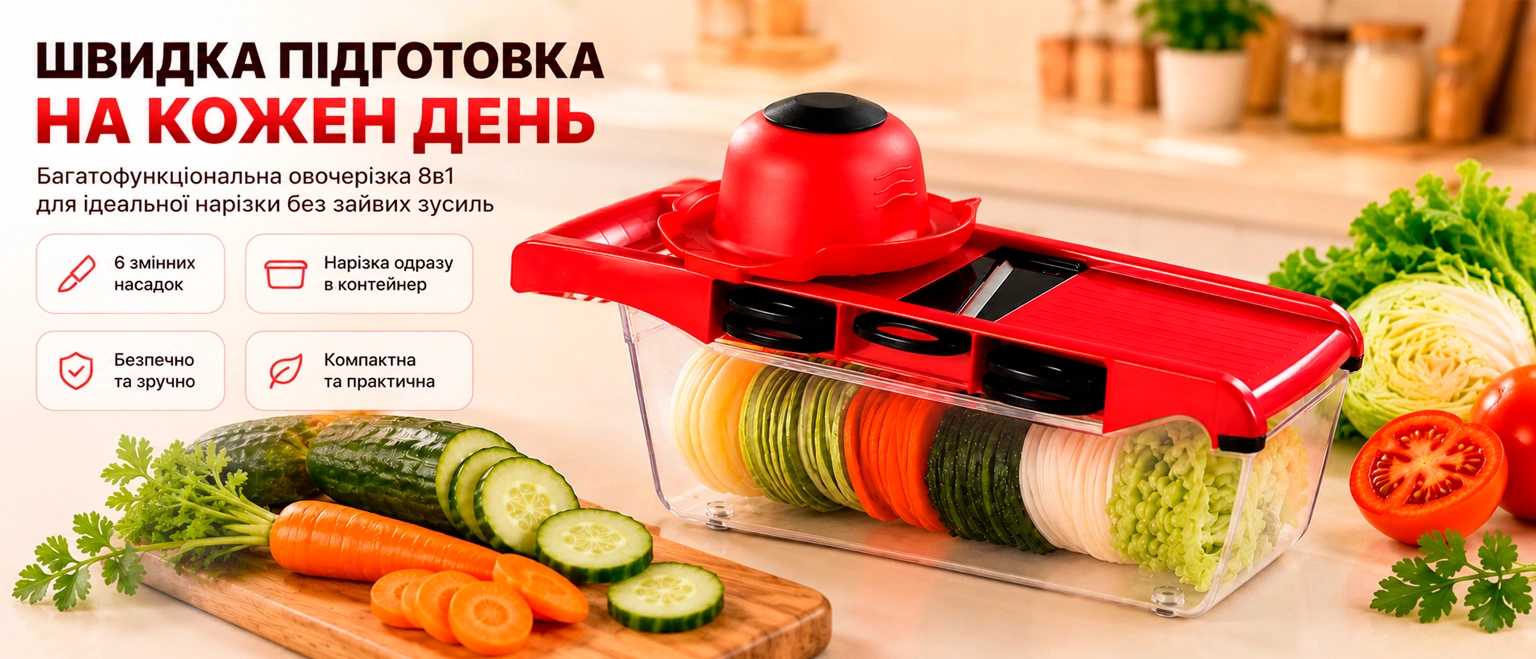Овощерезка 8в1 BRS Red