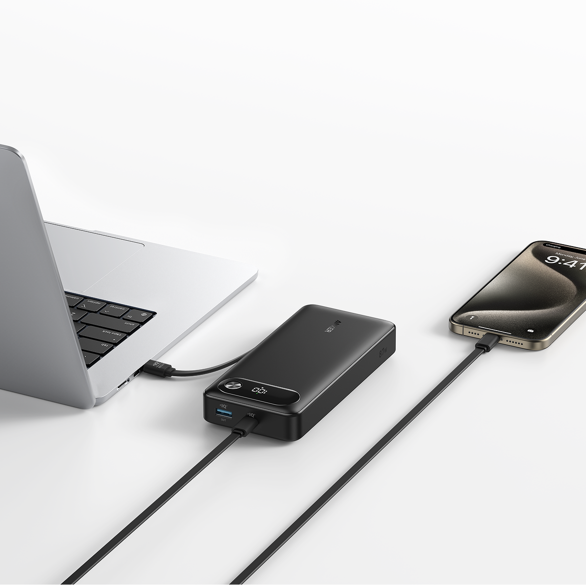 УМБ Anker PowerCore 20000 mAh 87W PD Built-In USB-C Cable Black