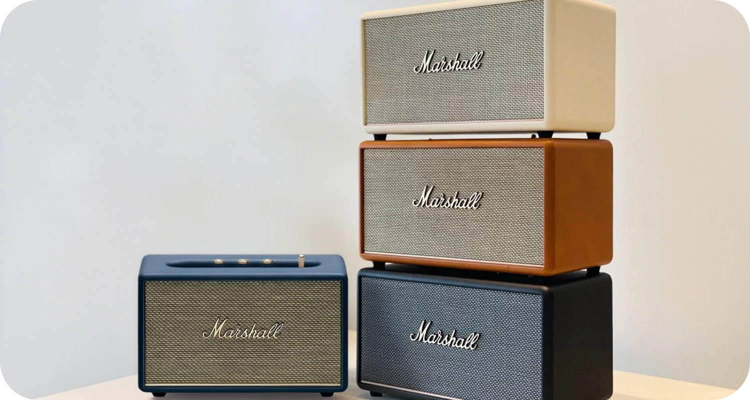 Чотири культові відтінки акустики Marshall Acton III: Midnight Blue, Black, Cream та Brown